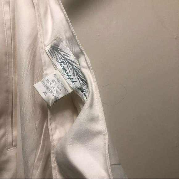 100% Silk white pants, nwt, size - Picture 8 of 11